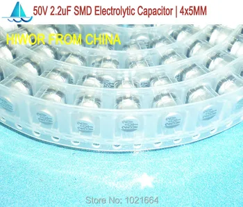(100 бр./лот) (Електролитни кондензатори|SMD) 2,2 icf 50 В алуминий SMD електролитни кондензатори, размер: 4 мм * 5 мм